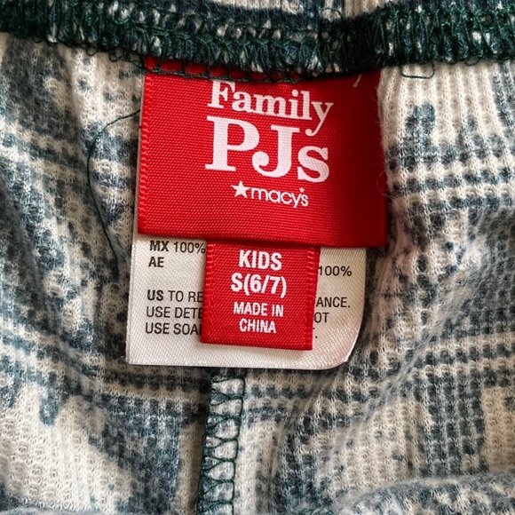 Bear Fair Isle Printed Pajama Set sz. 6/7 - Picture 7 of 8